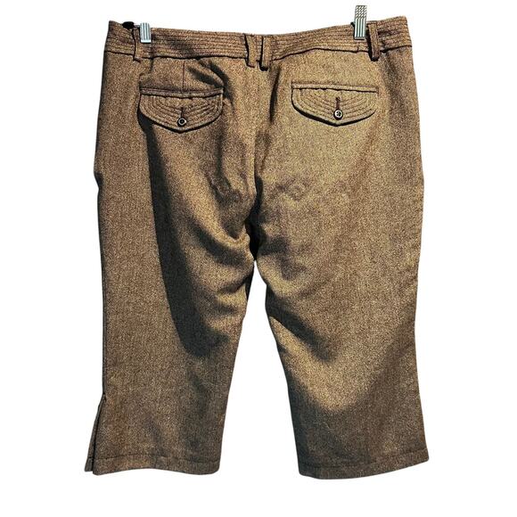 Old Navy Size 14 NWT Capris Low Waist Wool Blend Fall Textured Black Charcoal - Picture 2 of 9